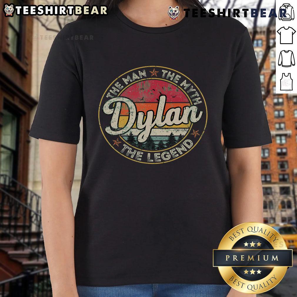 Top Dylan The Man The Myth The Legend Personalized Name Ladies Tee Personalized Ladies Tee featuring 'Top Dylan The Man The Myth The Legend' design for stylish fans of Dylan.