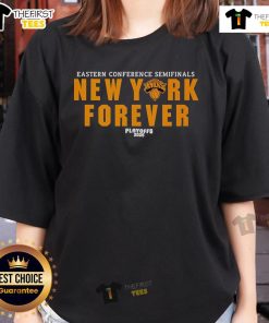 New York Forever Playoffs 2025 ladies tee showcasing Eastern Conference Semifinals design for basketball fans.