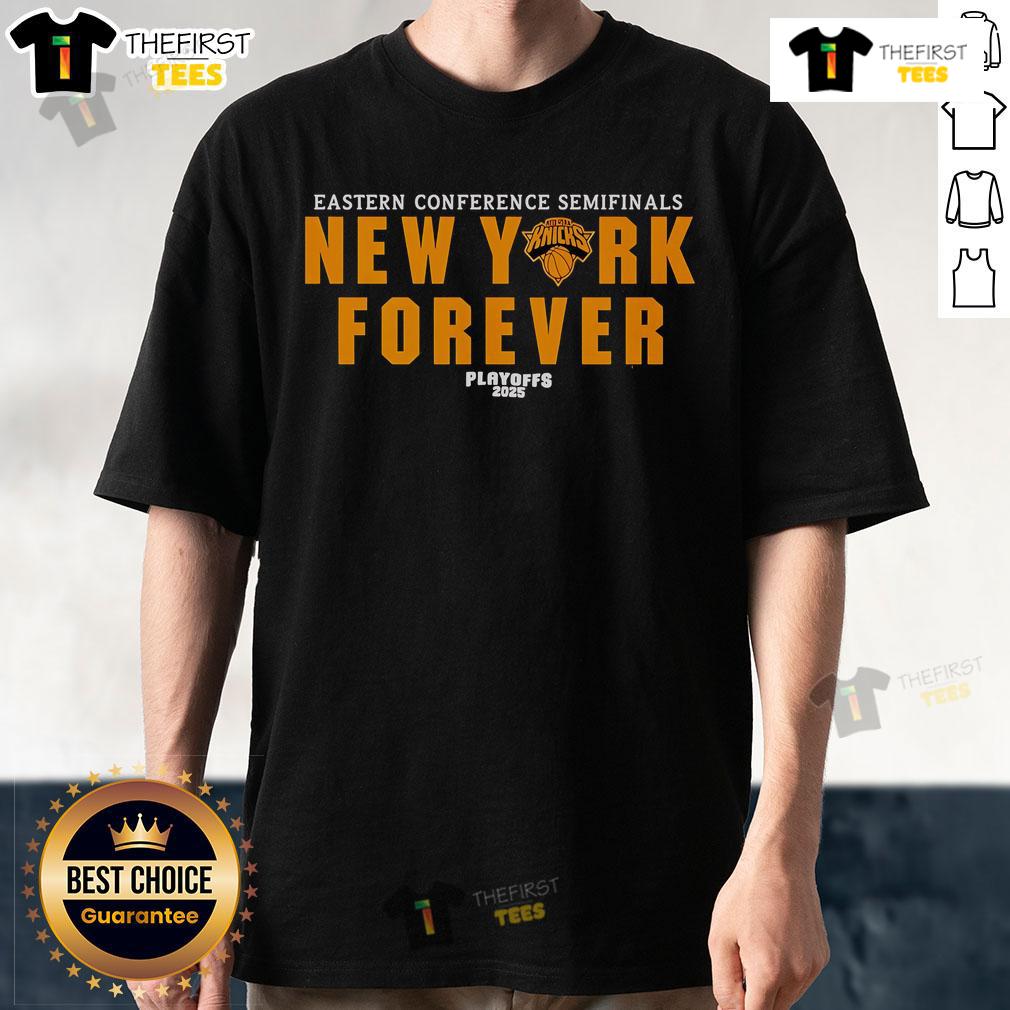Top Eastern Conference Semifinals New York Forever Playoffs 2025 T Shirt Top Eastern Conference Semifinals New York Forever Playoffs 2025 T-Shirt design featuring vibrant team colors and graphics.