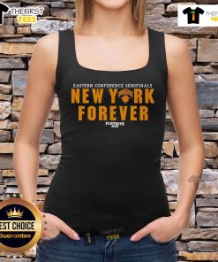 Stylish tank top for 2025 NBA playoffs featuring 'New York Forever' design, perfect for Eastern Conference Semifinals fans.