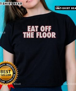 Top Eat Off The Floor UGA Ladies Tee featuring vibrant design and comfortable fit for University of Georgia fans.