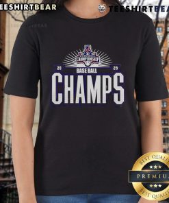 Top ECU Baseball Champions AAC 2025 Ladies Tee featuring vibrant graphics and comfortable fit for fans and players.