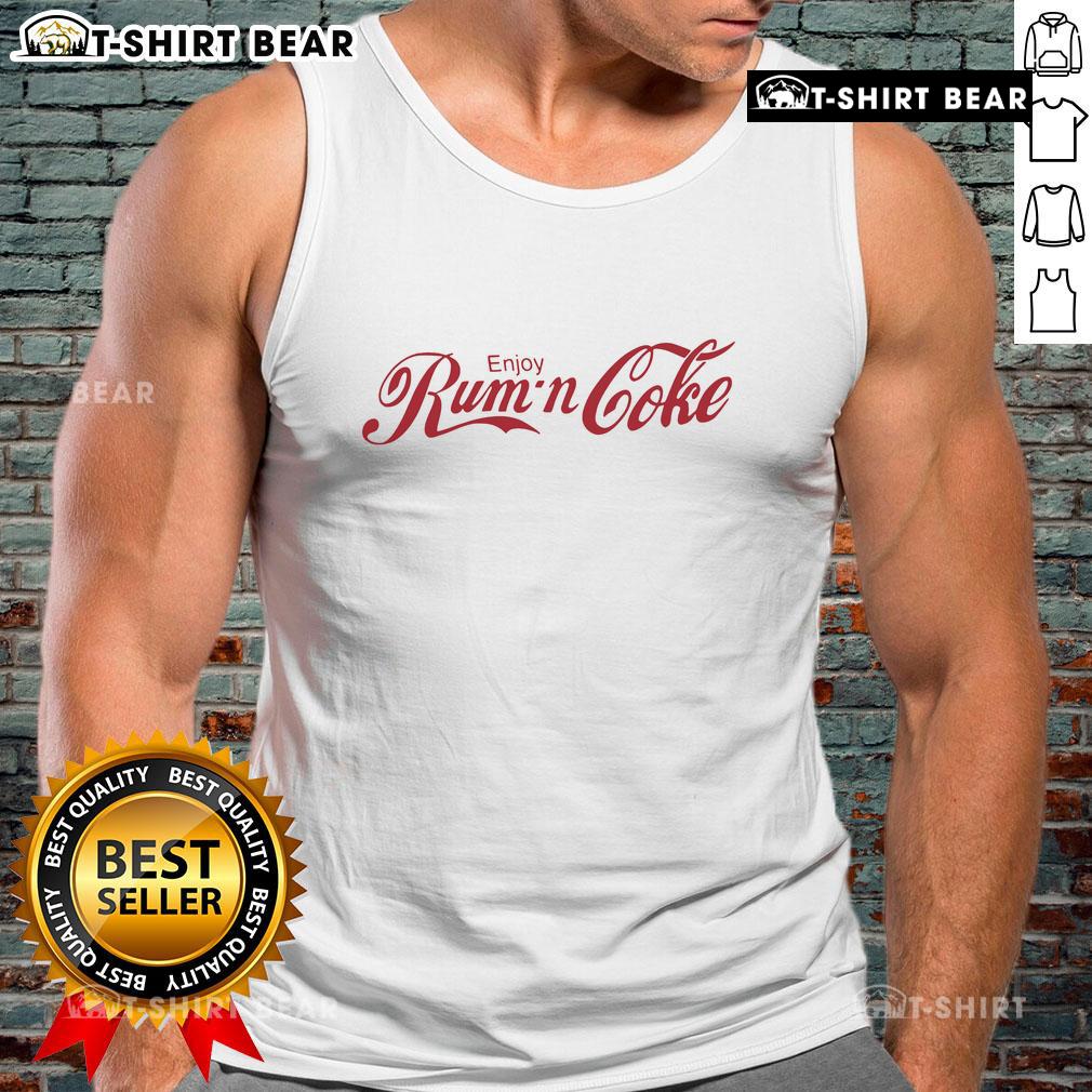 Top Enjoy Rum'N And Coke Tank Top Top Enjoy Rum and Coke Tank Top featuring a fun graphic design, perfect for summer parties and casual outings.