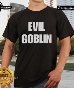 Top Evil Goblin T-Shirt featuring a menacing goblin graphic in vibrant colors on a black background for fantasy fans.