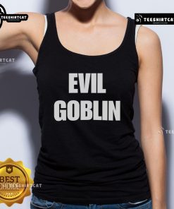 Top Evil Goblin Tank Top featuring a whimsical goblin graphic, perfect for fantasy enthusiasts and casual wear.