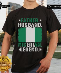 Alt Text: Top Father Husband Nigeria Father's Day T-Shirt for proud dads, featuring family love and celebration theme.