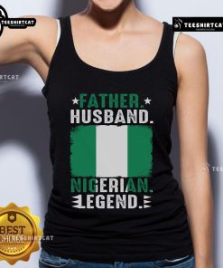 Top Father Husband Nigeria Father's Day Proud Dad Family Lover Tank Top showcasing a joyful dad with his family.