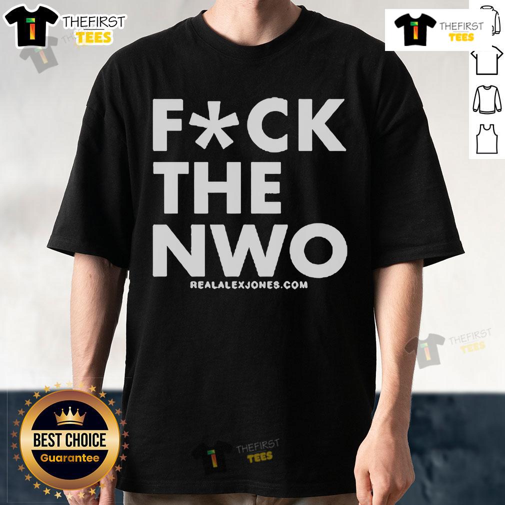 Top Fck The Nwo The Alex Jones T Shirt Top Fck The Nwo Alex Jones T-Shirt featuring bold text design, perfect for fans of conspiracy theories and alternative media.