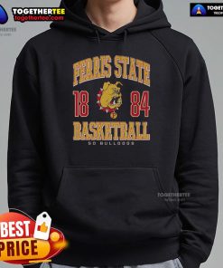 Top Ferris State Bulldogs basketball hoodie in red, featuring team logo and comfortable design for fans and players.