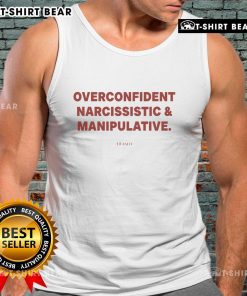Overconfident narcissistic man wearing a 'Top Frased' tank top, showcasing bold style and personality.