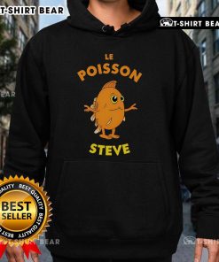 Funny fish hoodie featuring Le Poisson Steve design, perfect for aquatic-themed style and humor lovers.