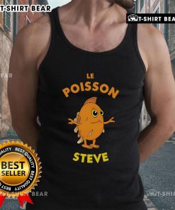 Funny fish tank top featuring Le Poisson Steve design, perfect for aquatic lovers and humor enthusiasts.