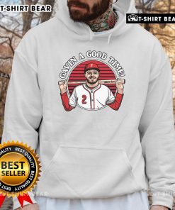 Gavin Lux wearing a stylish hoodie, showcasing the Top Gavin A Good Time design for a trendy and comfortable look.