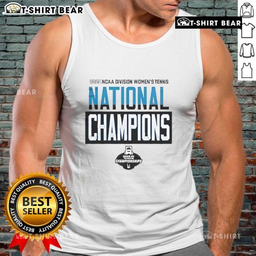 Top Georgia Bulldogs 2025 NCAA Division I Women's Tennis National Champions tank top featuring team colors and logo.