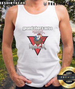 Alt Text: Stylish 'Top Grand Theft Auto Vice City' rock tank top featuring vibrant graphics and a comfortable fit for fans.
