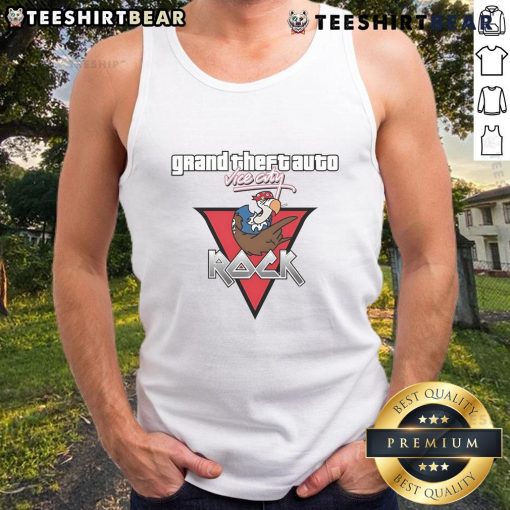 Alt Text: Stylish 'Top Grand Theft Auto Vice City' rock tank top featuring vibrant graphics and a comfortable fit for fans.