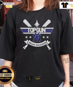 Top Gun Bronx Squadron New York Yankees ladies tee featuring stylish design and team logo, perfect for fans.