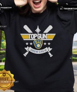 Top Gun Milwaukee Brewers Drew Crew 2025 sweatshirt featuring vibrant team colors and stylish design for fans.