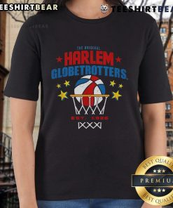 Alt Text: Top Harlem Globetrotters 'Nothing But Net' Est 1926 ladies tee featuring vibrant graphics and comfortable fit.