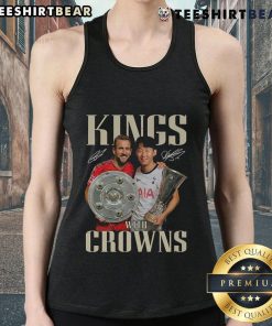 Limited edition tank top featuring Harry Kane and Son Heung-Min as kings with crowns, perfect for football fans.