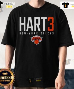 Top Hart3 New York Knicks NBA Playoffs 2025 T-Shirt featuring vibrant team colors and bold graphics for fans.