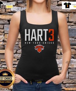 Top Hart 3 New York Knicks Basketball NBA Playoffs 2025 Tank Top featuring vibrant team colors and logo design.