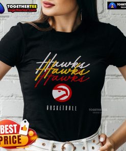 Top Hawk Basketball Repeat Ladies Tee featuring a stylish design for female fans of basketball and team spirit.