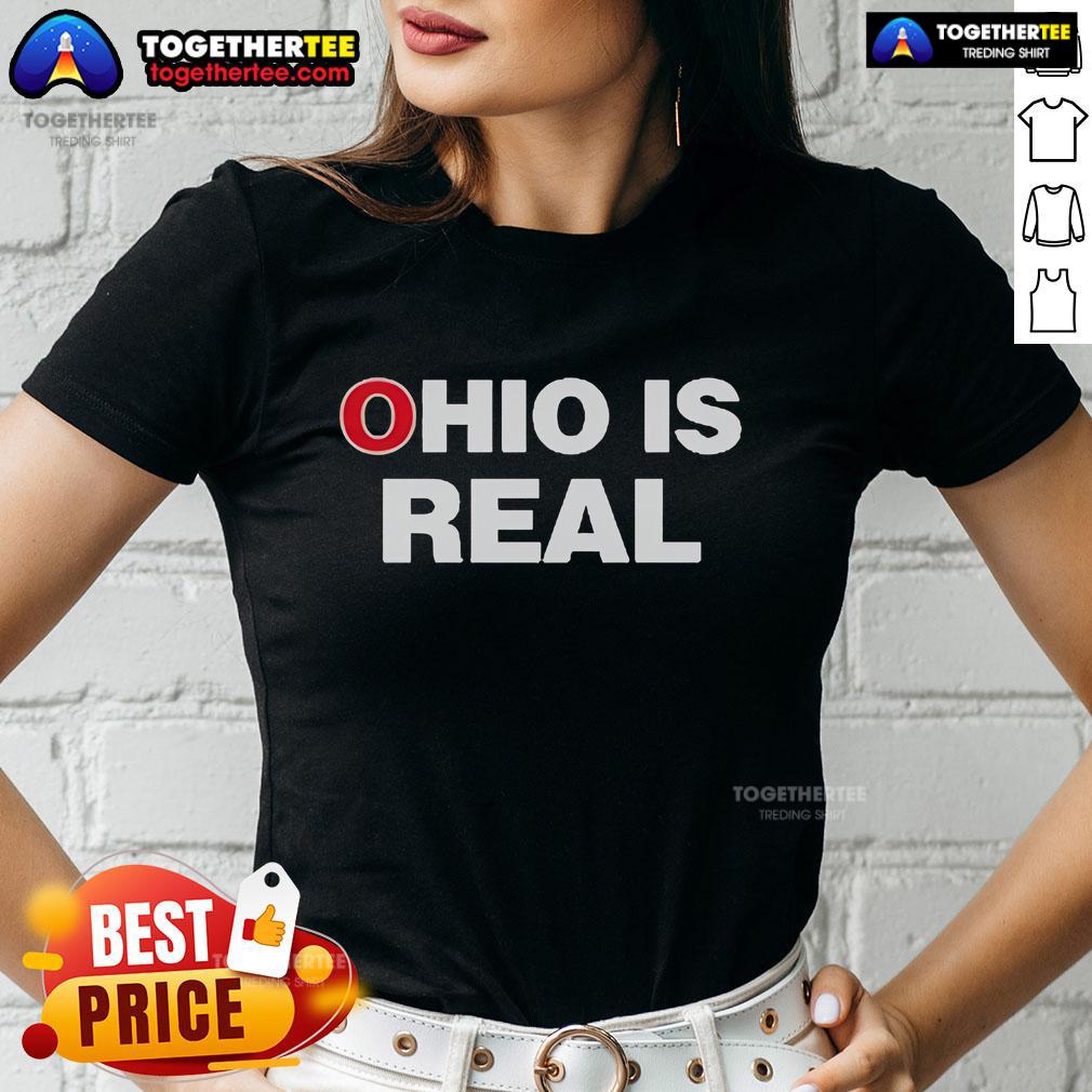 Top Hawthorne Heights Ohio Is Real Ladies Tee Alt Text: Top Hawthorne Heights Ohio Is Real ladies tee featuring a trendy design perfect for music fans and casual wear.