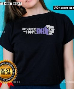 Top Haymakers for Hope Punch Hand ladies tee featuring a stylish design and vibrant colors, perfect for supporters.