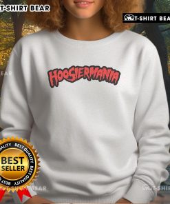 Alt Text: Cozy Top Hoosiermania logo sweatshirt in vibrant colors, perfect for fans of Indiana pride and comfort wear.