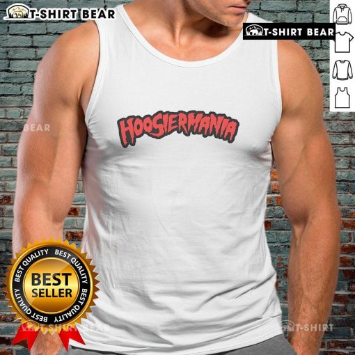 Top Hoosiermania logo tank top featuring a vibrant design perfect for fans and summer wear.