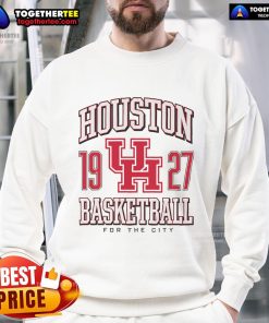 Alt Text: Cozy 'Top Houston Cougars Basketball For The City 1927 Sweatshirt' featuring team colors and logo, perfect for fans.