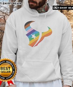 Top Houston Texans logo pride hoodie featuring team colors and emblem, perfect for fans and game day wear.