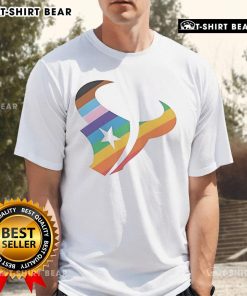 Alt Text: Top Houston Texans Logo Pride T-Shirt featuring vibrant team colors and logo, perfect for NFL fans and game day.
