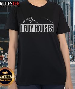 Top I Buy House Real Estate Investor Ladies Tee featuring a stylish design for women in real estate investing.