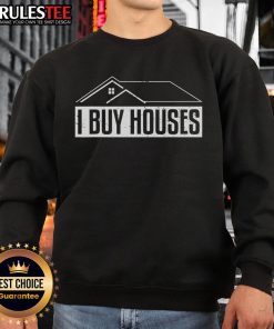 Top I Buy House Real Estate Investor Sweatshirt in navy, perfect for passionate real estate investors and enthusiasts.