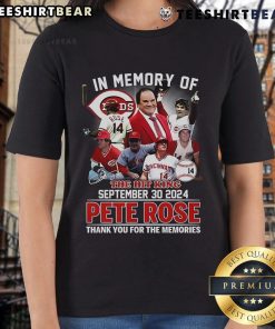 Top In Memory Of The Hit King Pete Rose Thank You For The Memories Ladies Tee showcasing a stylish tribute design.