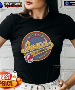 Top Indiana Fever at Iowa ladies tee shirt design from the May 4, 2025 game, showcasing team spirit and style.