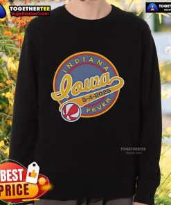 Top Indiana Fever at Iowa sweatshirt featuring team colors and logo, perfect for fans on May 4, 2025.