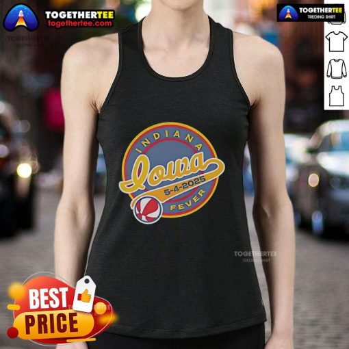 Top Indiana Fever at Iowa tank top design featuring vibrant team colors and logo, perfect for fans on game day.