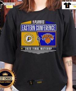 Top Indiana Pacers vs New York Knicks 2025 Eastern Conference Finals NBA Playoffs matchup ladies tee design