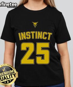 Top Instinct 25 Ladies Tee in vibrant colors, showcasing stylish design and comfortable fit for active women.