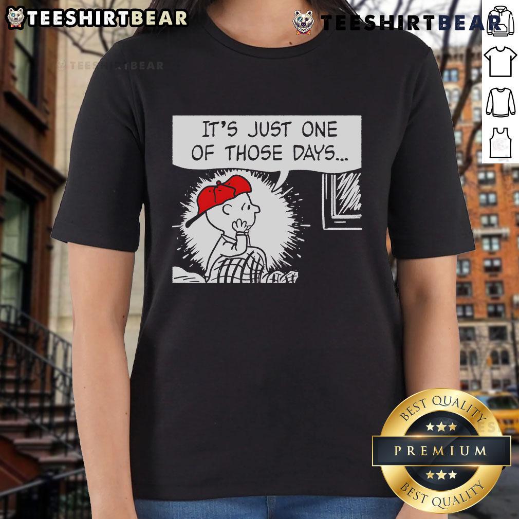 Top It'S Just One Of Those Days Snoopy Peanuts Ladies Tee Alt Text: Top It's Just One of Those Days Snoopy Peanuts Ladies Tee featuring Snoopy graphic on a stylish women's T-shirt.