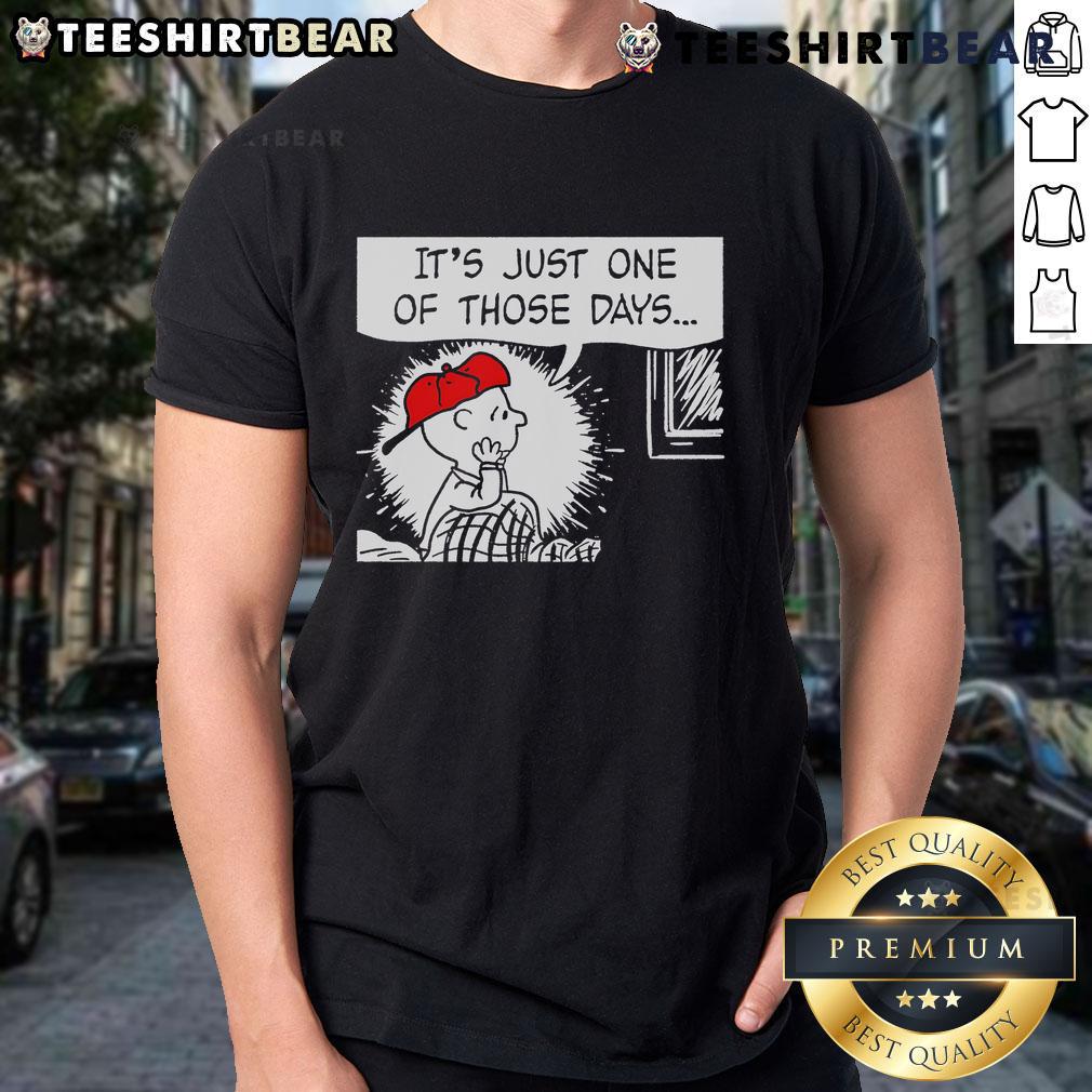 Top It'S Just One Of Those Days Snoopy Peanuts T Shirt Alt Text: Top It's Just One Of Those Days Snoopy Peanuts T-Shirt featuring Snoopy and playful text design.