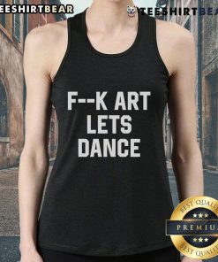 Alt Text: Top Jalen Williams Fine Art 'Let's Dance' tank top featuring vibrant colors and artistic design, perfect for casual wear.