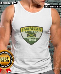 Top Jamaican Bobsled Team logo tank top featuring vibrant colors and a sporty design for fans of winter sports.