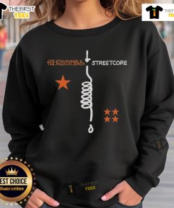 Alt Text: Top Joe Strummer and the Mescaleros Streetcore sweatshirt featuring iconic band design and vibrant colors.