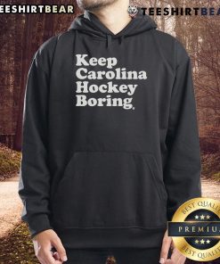 Top Keep Carolina Hockey Boring Hoodie in stylish design, perfect for fans showcasing team pride and comfort.