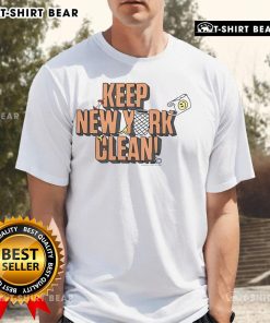 Top Keep New York Clean T-Shirt featuring a bold graphic design promoting cleanliness in NYC.