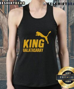 Top King Galatasaray tank top featuring vibrant club colors and logo, perfect for sports fans and summer wear.